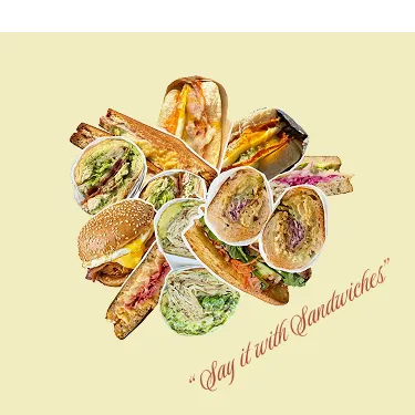 A wheel of Counter Service sandwiches — say it with sandwiches